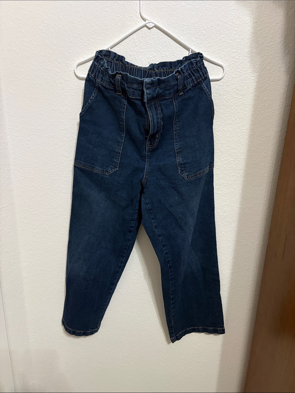 Time and Tru Dark Blue Relaxed Elastic Waist Jeans